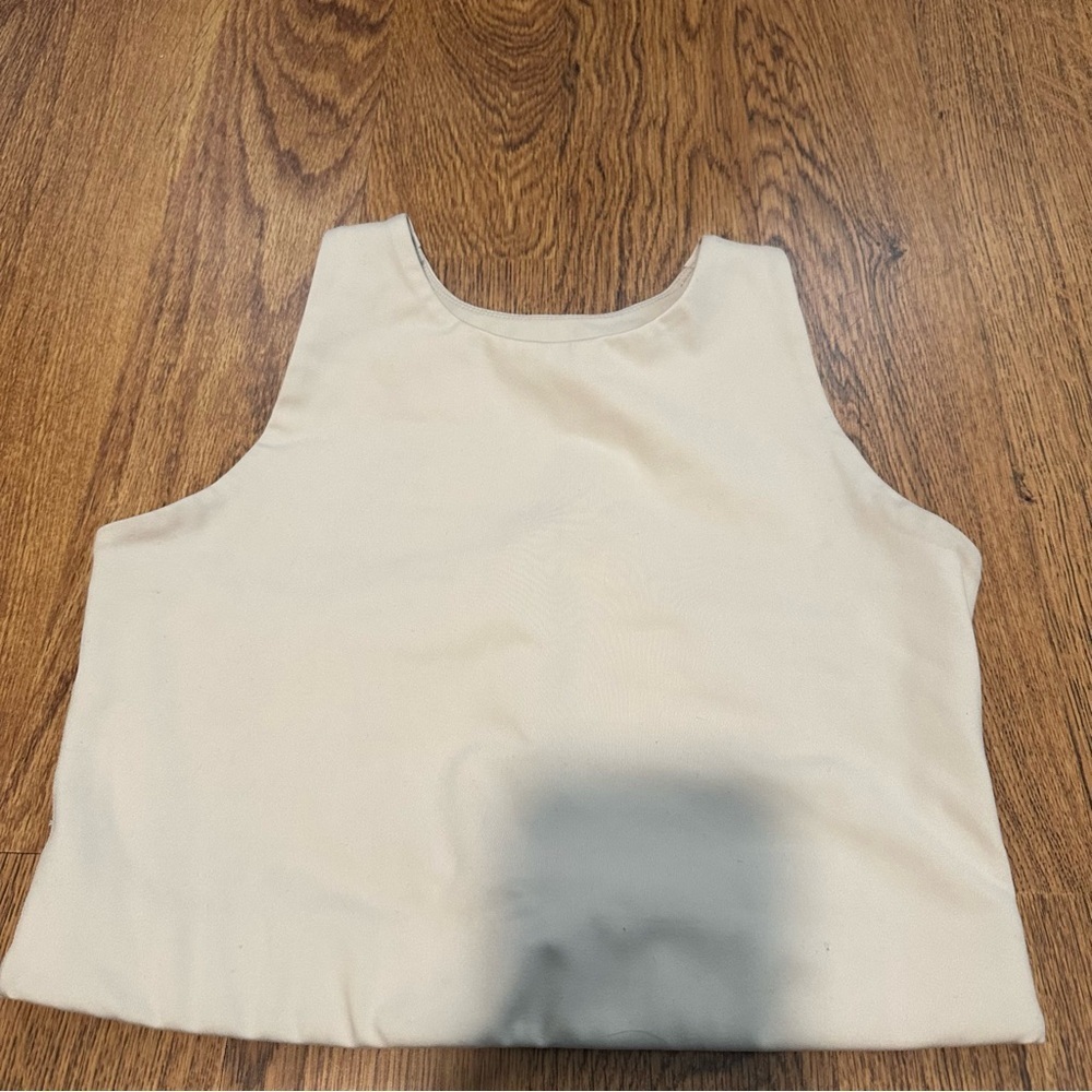 Girlfriend Collective Cream sports bra unpadded size medium sports racer back